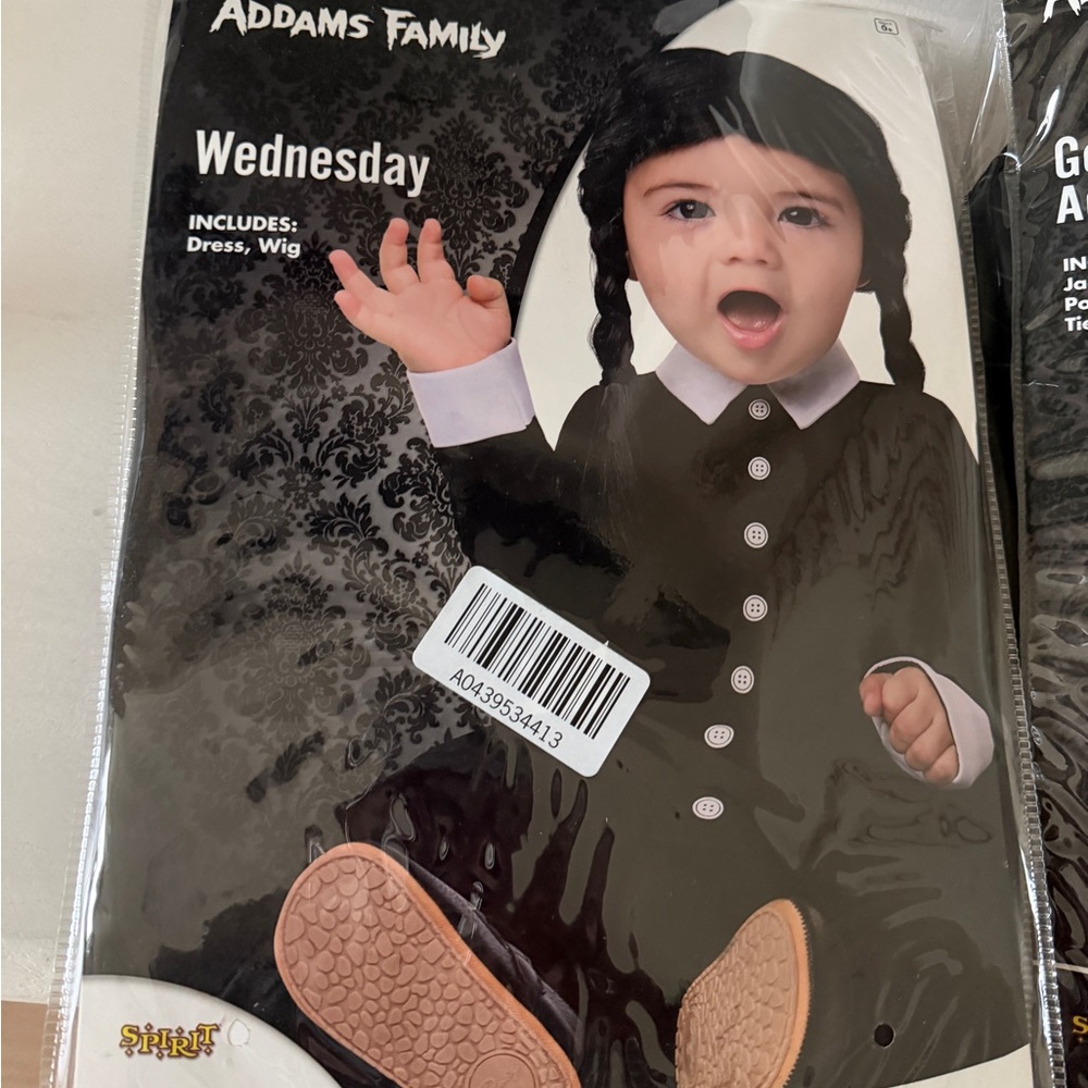 Addams Family - 3 costumes, wigs and a prop